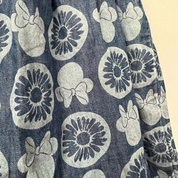 Disney Baby Minnie Mouse Romper | Chambray Smocked | 6-9M - Picture 2 of 5